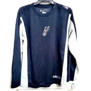 San Antonio Spurs Sweater Black Warmup Long-sleeved Top SPUR Logo NBA Basketball